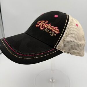 Kubota For Life Pink & Black Trucker Hat Women's One Size Officially Licensed